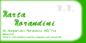 marta morandini business card